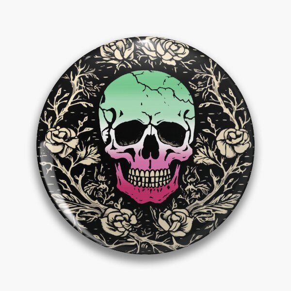 Item preview, Goth Skull and Roses Abrosexual Pride Flag, Subtle Gothic Skull Abrosexual Design  designed and sold by Travelslightly.