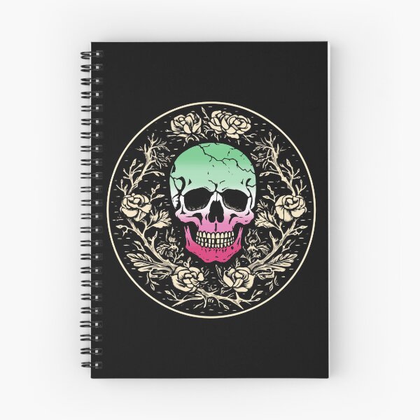 Item preview, Goth Skull and Roses Abrosexual Pride Flag, Subtle Gothic Skull Abrosexual Design  designed and sold by Travelslightly.