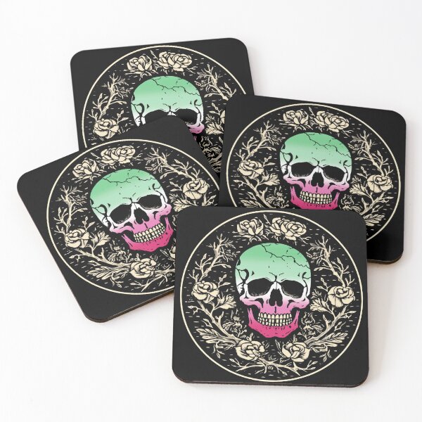 Item preview, Goth Skull and Roses Abrosexual Pride Flag, Subtle Gothic Skull Abrosexual Design  designed and sold by Travelslightly.