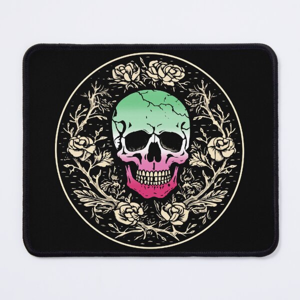 Item preview, Goth Skull and Roses Abrosexual Pride Flag, Subtle Gothic Skull Abrosexual Design  designed and sold by Travelslightly.