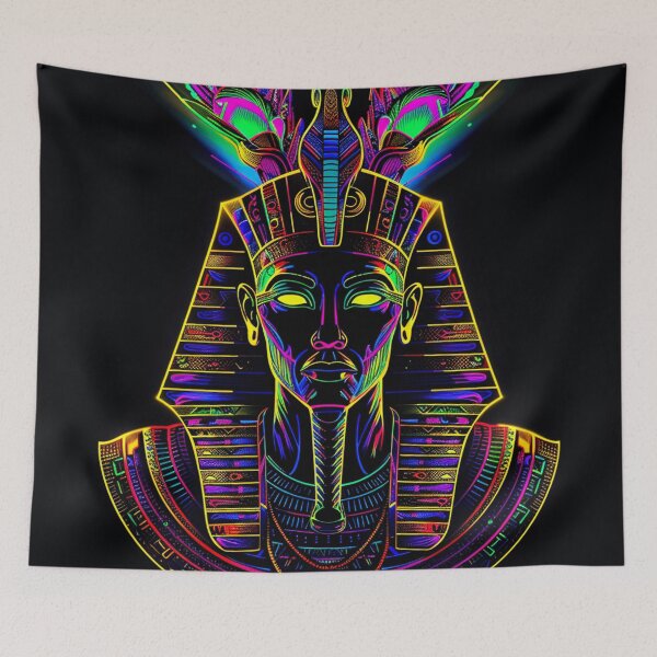 Item preview, Egyptian Pharaoh Neon Art 3 designed and sold by AstroRisq.