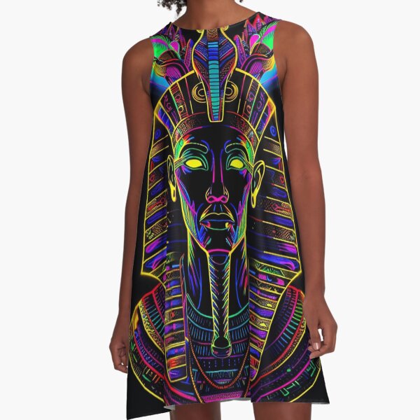 Item preview, Egyptian Pharaoh Neon Art 3 designed and sold by AstroRisq.