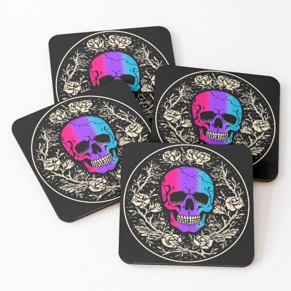 Item preview, Goth Skull and Roses Androgynous Pride Flag, Subtle Gothic Skull Androgynous Design  designed and sold by Travelslightly.