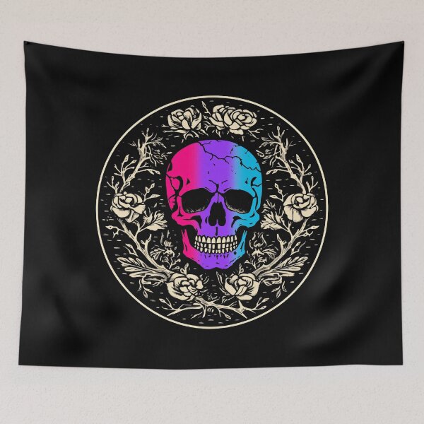 Item preview, Goth Skull and Roses Androgynous Pride Flag, Subtle Gothic Skull Androgynous Design  designed and sold by Travelslightly.