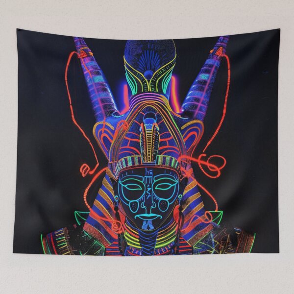 Item preview, Egyptian Pharaoh Neon Art 4 designed and sold by AstroRisq.