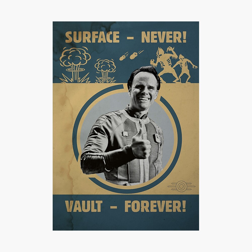 Fallout Cooper Howard surface never vault forever Poster for Sale by  aliwoody | Redbubble