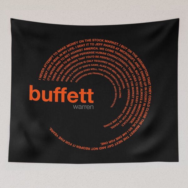 Item preview, Warren Buffett famous quotes poster [orangered] designed and sold by CMYKStudio.