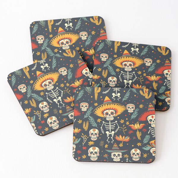 Item preview, Calaveras de Fiesta - Seamless Cinco Pattern designed and sold by SpendieSellers.
