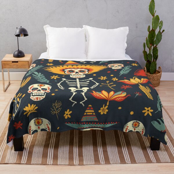 Item preview, Calaveras de Fiesta - Seamless Cinco Pattern designed and sold by SpendieSellers.
