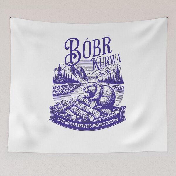 Item preview, Bobr Kurwa Vintage Outdoor Scene designed and sold by WanderWildlyCo.