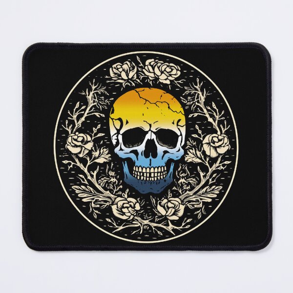 Item preview, Goth Skull and Roses AroAce Pride Flag, Subtle Gothic Skull AroAce Design  designed and sold by Travelslightly.