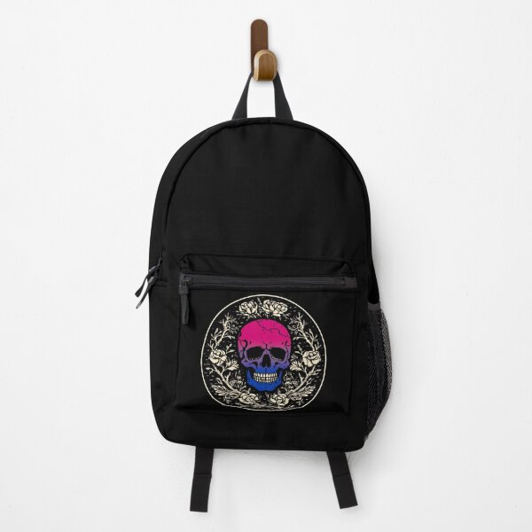 Item preview, Goth Skull and Roses Bisexual Pride Flag, Subtle Gothic Skull Bisexual Design  designed and sold by Travelslightly.