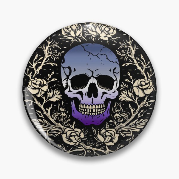 Item preview, Goth Skull and Roses Lesbian Butch Pride Flag, Subtle Gothic Skull Butch Design  designed and sold by Travelslightly.