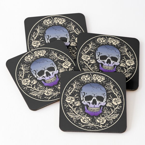 Item preview, Goth Skull and Roses Lesbian Butch Pride Flag, Subtle Gothic Skull Butch Design  designed and sold by Travelslightly.