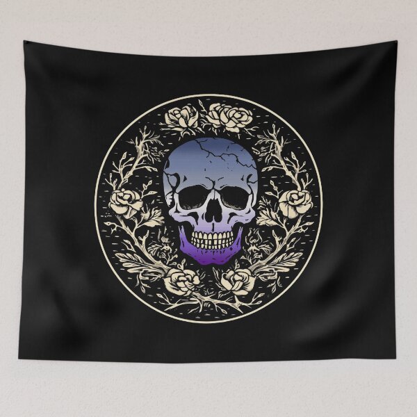 Item preview, Goth Skull and Roses Lesbian Butch Pride Flag, Subtle Gothic Skull Butch Design  designed and sold by Travelslightly.