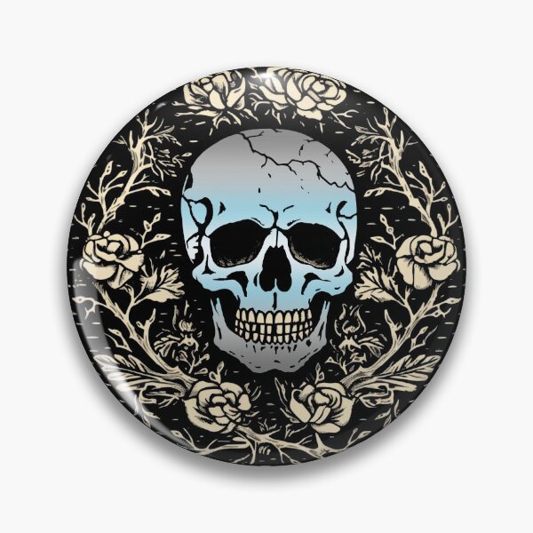 Item preview, Goth Skull and Roses Demiboy Pride Flag, Subtle Gothic Skull Demiboy Design  designed and sold by Travelslightly.