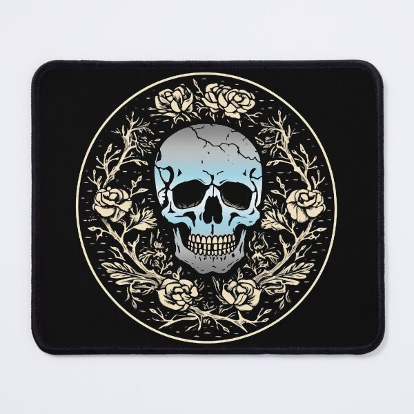 Item preview, Goth Skull and Roses Demiboy Pride Flag, Subtle Gothic Skull Demiboy Design  designed and sold by Travelslightly.