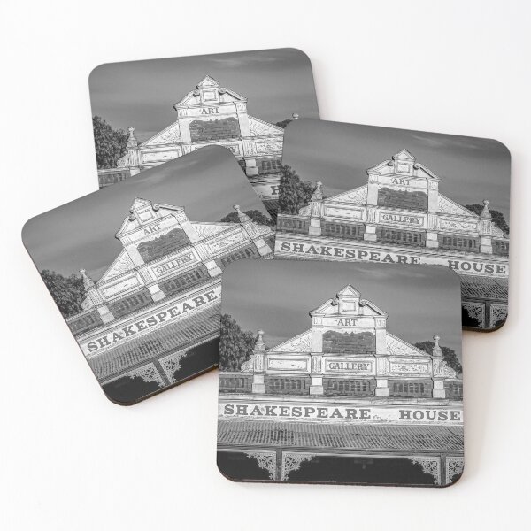 Item preview, Shakespeare House Art Gallery Building Facade Black and White - Maldon, Victoria, Australia designed and sold by Steven Jodoin.