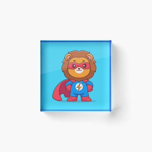 Item preview, "Lionhearted Hero: Cute Cartoon Lion Vector Icon" designed and sold by hjian8219.