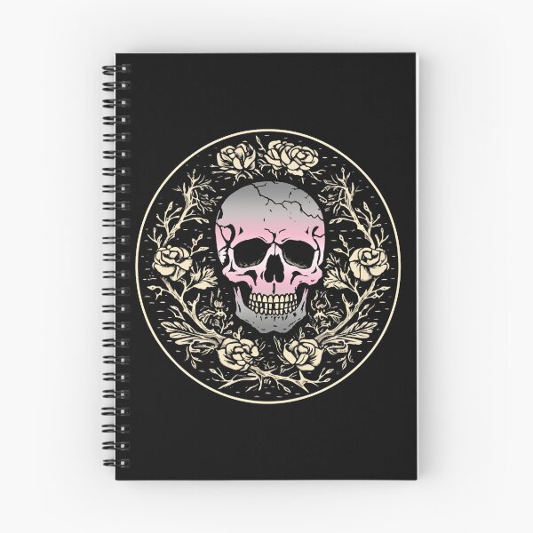 Item preview, Goth Skull and Roses Demigirl Pride Flag, Subtle Gothic Skull Demisexual Design  designed and sold by Travelslightly.