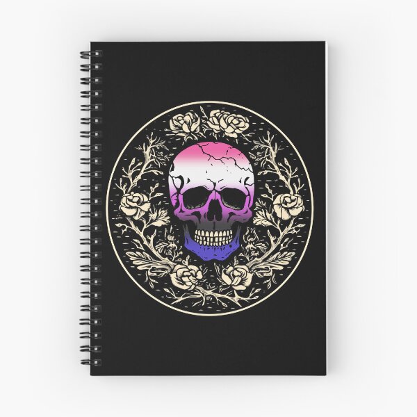 Item preview, Goth Skull and Roses Genderfluid Pride Flag, Subtle Gothic Skull Genderfluid Design  designed and sold by Travelslightly.