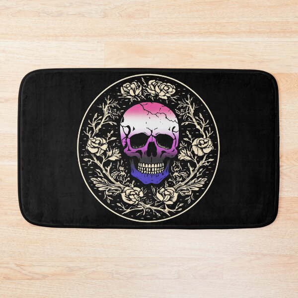 Item preview, Goth Skull and Roses Genderfluid Pride Flag, Subtle Gothic Skull Genderfluid Design  designed and sold by Travelslightly.