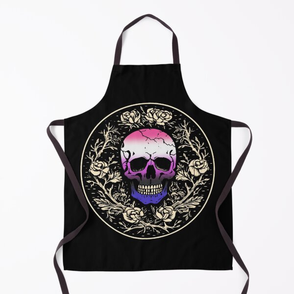 Item preview, Goth Skull and Roses Genderfluid Pride Flag, Subtle Gothic Skull Genderfluid Design designed and sold by Travelslightly.