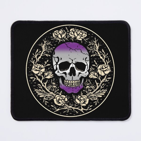 Item preview, Goth Skull and Roses Graysexual Pride Flag, Subtle Gothic Skull Greysexual Design  designed and sold by Travelslightly.