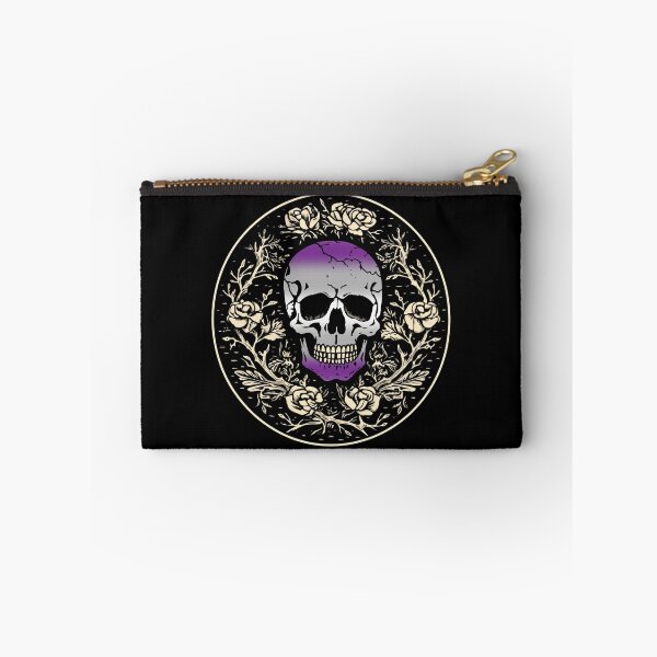 Item preview, Goth Skull and Roses Graysexual Pride Flag, Subtle Gothic Skull Greysexual Design  designed and sold by Travelslightly.