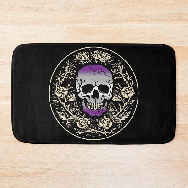 Item preview, Goth Skull and Roses Graysexual Pride Flag, Subtle Gothic Skull Greysexual Design  designed and sold by Travelslightly.
