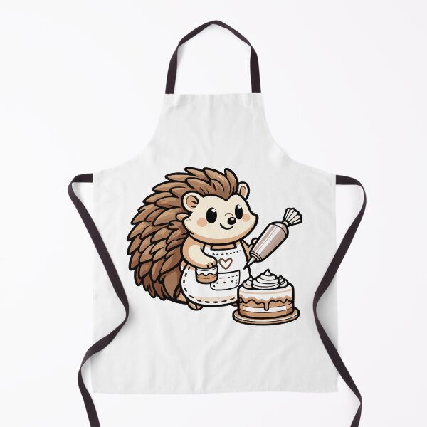 Item preview, Baking Bliss Hedgehog: Cute Cartoon Chef Decorating a Cake designed and sold by Akioos.