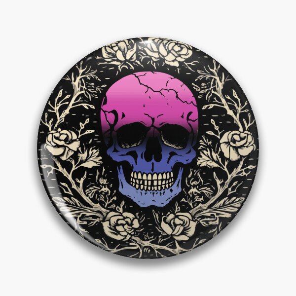 Item preview, Goth Skull and Roses Omnisexual Pride Flag, Subtle Gothic Skull Omni Design  designed and sold by Travelslightly.