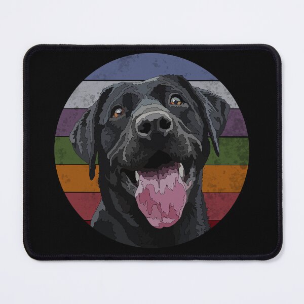 Item preview, Vintage Black Happy Lab Retro Dog designed and sold by Just-Arts-4U.