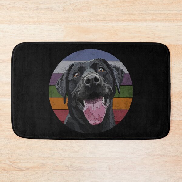 Item preview, Vintage Black Happy Lab Retro Dog designed and sold by Just-Arts-4U.