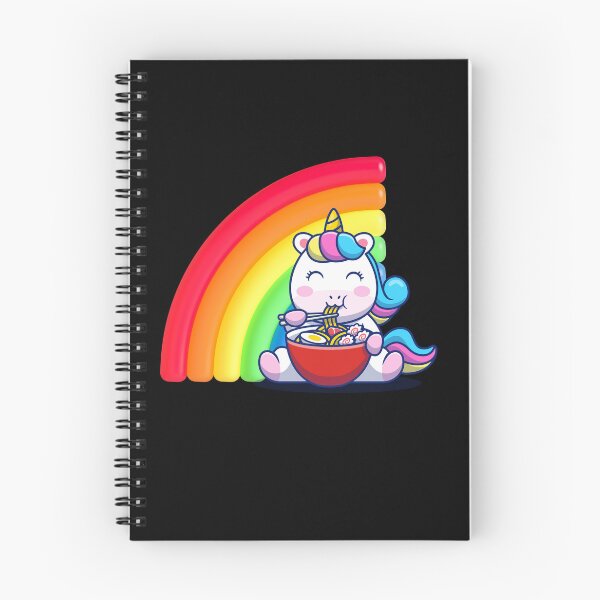 Item preview, Fluffy Rainbow Unicorn eating ramen designed and sold by Kaidynz.