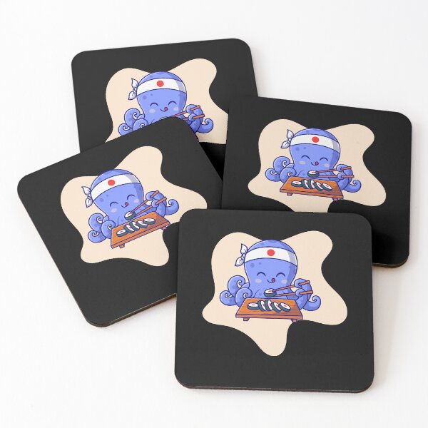 Item preview, Blue Octopus Eating Sushi designed and sold by Kaidynz.