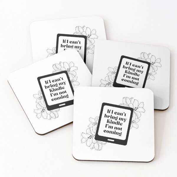 Item preview, If I can't bring my Kindle I'm not coming - Floral Black Kindle designed and sold by Neadoodles.