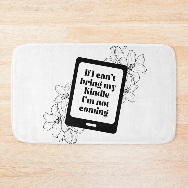 Item preview, If I can't bring my Kindle I'm not coming - Floral Black Kindle designed and sold by Neadoodles.