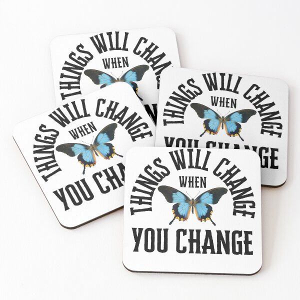 Item preview, Things Will Change When You Change Blue Butterfly designed and sold by sleepcraver.