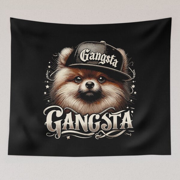 Item preview, Pomeranian Spitz Gangsta Gangster Dog Gift designed and sold by Pineapple-Tree.