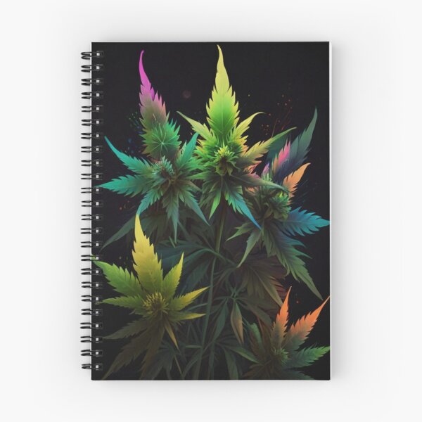 Item preview, colourful marijuanaplant in black background designed and sold by optimusprime39.