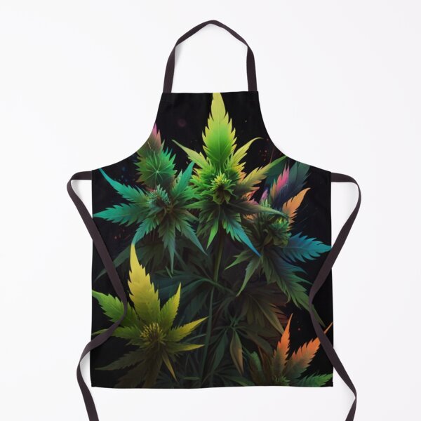 Item preview, colourful marijuanaplant in black background designed and sold by optimusprime39.