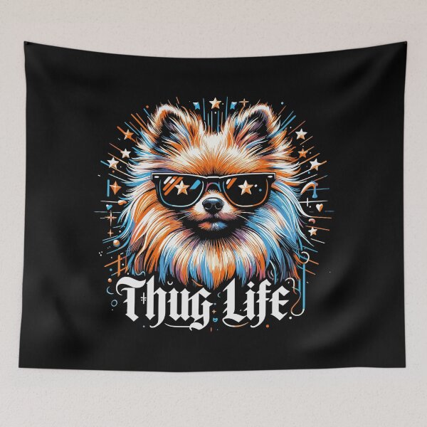 Item preview, Pomeranian Spitz Gangster Life Dog Gift designed and sold by Pineapple-Tree.