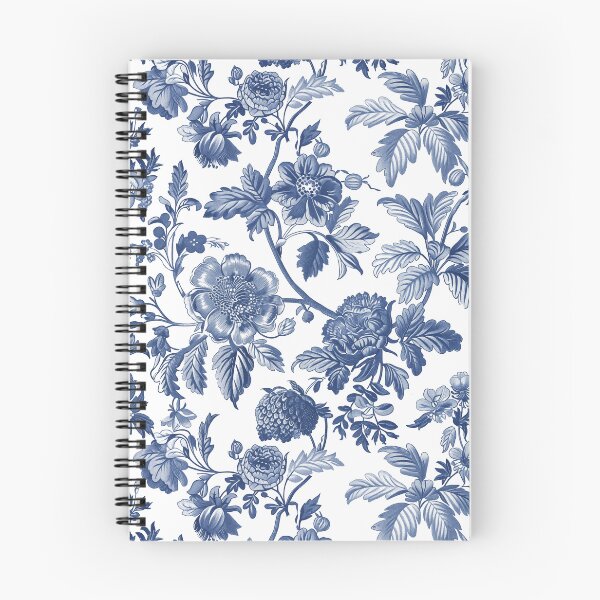 Item preview, Toile de Jouy Vintage Floral Pattern. Blue flowers on white background designed and sold by Yoursprint.