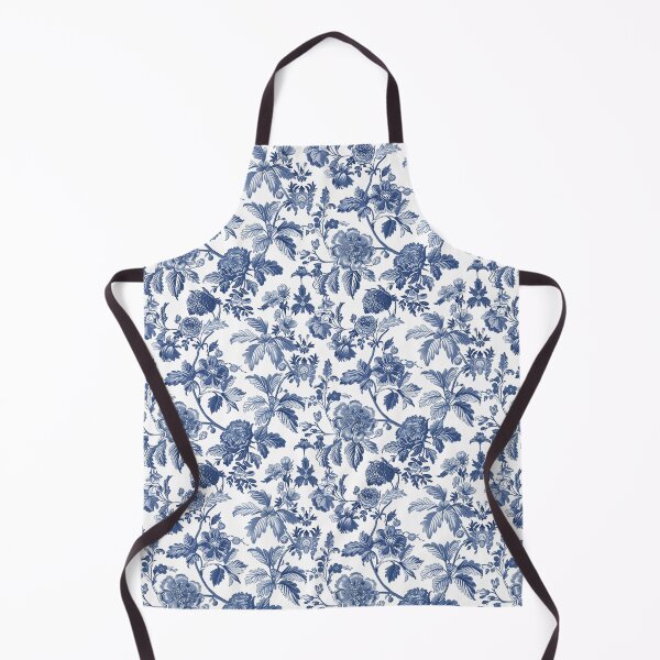 Item preview, Toile de Jouy Vintage Floral Pattern. Blue flowers on white background designed and sold by Yoursprint.
