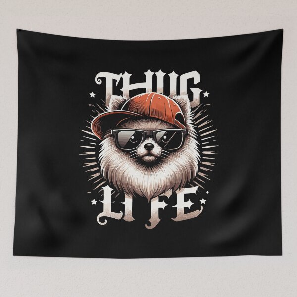 Item preview, Pomeranian Spitz Gangster Life Dog Gift designed and sold by Pineapple-Tree.
