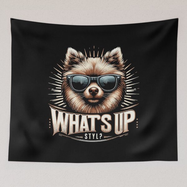 Item preview, Pomeranian What's up Gangsta Dog Gift designed and sold by Pineapple-Tree.