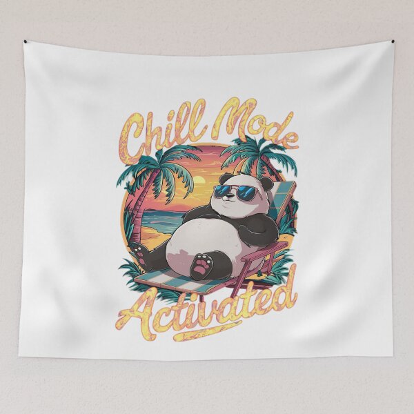 Item preview, cute panda chill mode on designed and sold by ururuty.