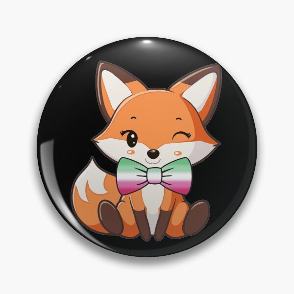 Item preview, Cute Red Fox with Abrosexual Pride Flag Bowtie, Kawaii Foxy Subtle Abrosexual Pride Design  designed and sold by Travelslightly.