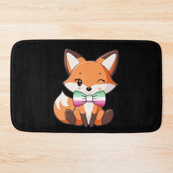 Item preview, Cute Red Fox with Abrosexual Pride Flag Bowtie, Kawaii Foxy Subtle Abrosexual Pride Design  designed and sold by Travelslightly.